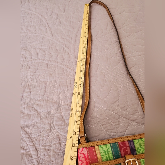 VINTAGE Fossil Multicolored Striped Crossbody Bag - Picture 11 of 13